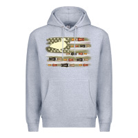 Heather Grey duck hunter flag Premium Hoodie - MaliasSmallBusiness