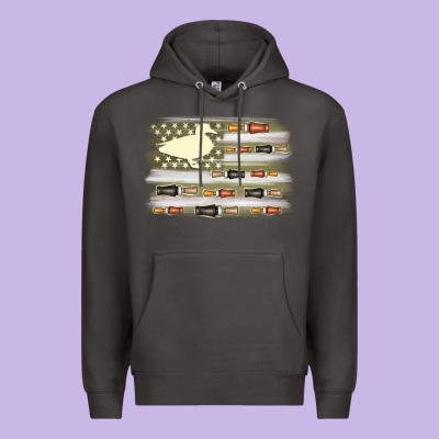 Duck Hunter Flag Premium Hoodie Designed By Maliassmallbusiness