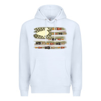 White duck hunter flag Premium Hoodie - MaliasSmallBusiness
