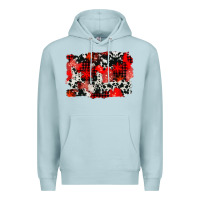 Blue Mist western red cowhide winter background Premium Hoodie - AdoDesignShop