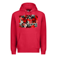 Cardinal western red cowhide winter background Premium Hoodie - AdoDesignShop