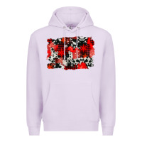 Lilac western red cowhide winter background Premium Hoodie - AdoDesignShop