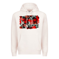 Pale Pink western red cowhide winter background Premium Hoodie - AdoDesignShop