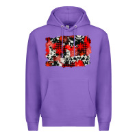 Purple western red cowhide winter background Premium Hoodie - AdoDesignShop