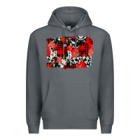 Rock western red cowhide winter background Premium Hoodie - AdoDesignShop