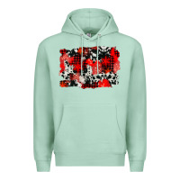 Seafoam western red cowhide winter background Premium Hoodie - AdoDesignShop