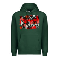 Sports Green western red cowhide winter background Premium Hoodie - AdoDesignShop