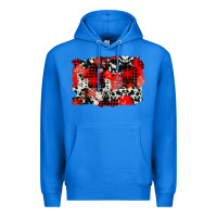 True Royal western red cowhide winter background Premium Hoodie - AdoDesignShop