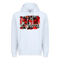White western red cowhide winter background Premium Hoodie - AdoDesignShop