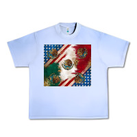 Grape Ice American with mexican flag Urban Heavy Tee - RanaPortraitStore