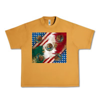 Peanut Butter American with mexican flag Urban Heavy Tee - RanaPortraitStore
