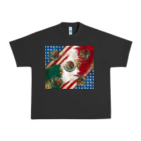 American With Mexican Flag Urban Heavy Tee | Teevron