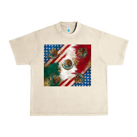 Sandshell American with mexican flag Urban Heavy Tee - RanaPortraitStore