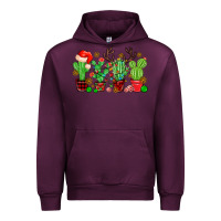 Mauve Wine christmas cactus Urban Hoodie - MaliasSmallBusiness