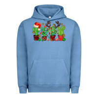 Pigment Pebble Blue christmas cactus Urban Hoodie - MaliasSmallBusiness