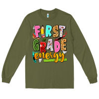 Army Green first grade energy Long Sleeve Tee - texasbilliewilder