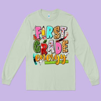 First Grade Energy Long Sleeve Tee Designed By Texasbilliewilder