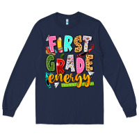 Navy first grade energy Long Sleeve Tee - texasbilliewilder