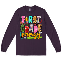 Plum first grade energy Long Sleeve Tee - texasbilliewilder