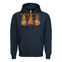 Navy fall gnome Zipper Hoodie - HRA Design Shop