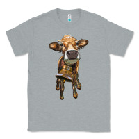 Heather Grey heifer cow with cow bell Classic Tee - RanaPortraitStore