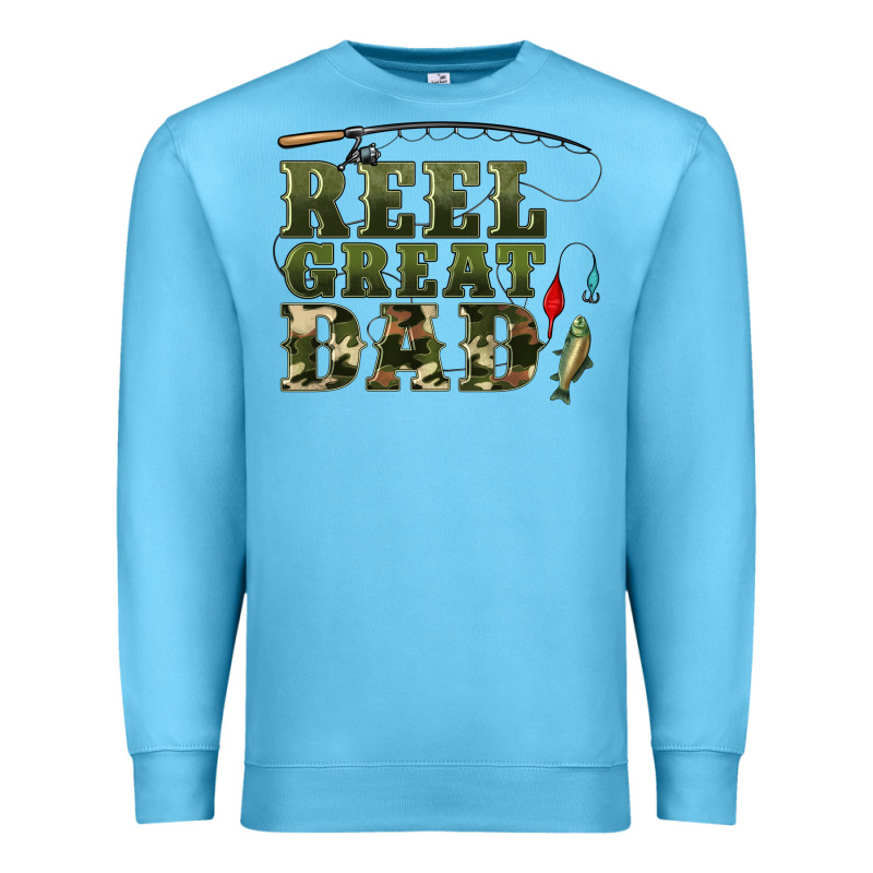 Reel Great Dad Premium Sweatshirt by Artiststas | Teevron