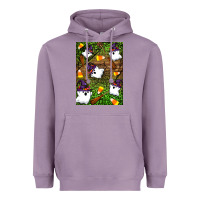 Lavender Halloween ghost Heavyweight Hoodie - Artiststas