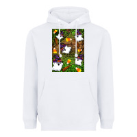 White Halloween ghost Heavyweight Hoodie - Artiststas