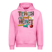 Fuchsia Pink teach your heart out Urban Hoodie - NancyCooperArtShop