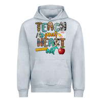 Heather Grey teach your heart out Urban Hoodie - NancyCooperArtShop