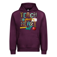Mauve Wine teach your heart out Urban Hoodie - NancyCooperArtShop