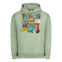 Pigment Oil Green teach your heart out Urban Hoodie - NancyCooperArtShop