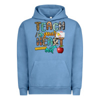 Pigment Pebble Blue teach your heart out Urban Hoodie - NancyCooperArtShop
