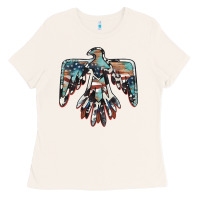 Bone American flag thunderbird Ladies Tee - BarkalooDesign