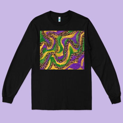 Mardi Gras Tumbler Long Sleeve Tee Designed By Ranaportraitstore