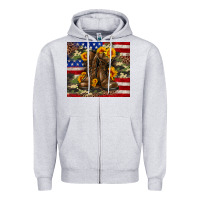 Army Usa Lag Leopard Camouflage Sunflower 20oz Zipper Hoodie | Teevron