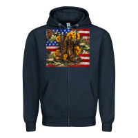 Navy Army USA lag leopard camouflage sunflower 20oz Zipper Hoodie - Neo Western