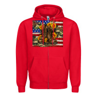 Red Army USA lag leopard camouflage sunflower 20oz Zipper Hoodie - Neo Western