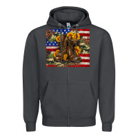 Smoke Army USA lag leopard camouflage sunflower 20oz Zipper Hoodie - Neo Western
