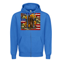 True Royal Army USA lag leopard camouflage sunflower 20oz Zipper Hoodie - Neo Western