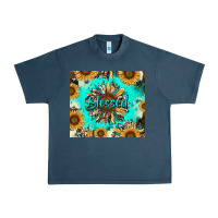 Midnight Navy blessed sunflowers Urban Heavy Tee - RanaPortraitStore