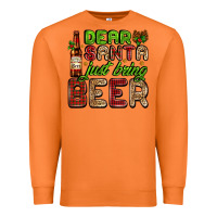 Carrot dear santa just bring a beer with a beer bottle Premium Sweatshirt - AdoDesignShop