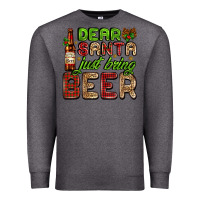 Charcoal Heather dear santa just bring a beer with a beer bottle Premium Sweatshirt - AdoDesignShop