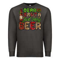 Smoke dear santa just bring a beer with a beer bottle Premium Sweatshirt - AdoDesignShop