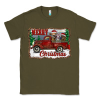 Army Green christmas truck with cows Classic Tee - RanaPortraitStore