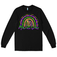 Black mardi gras rainbow and fleur de lis Long Sleeve Tee - RanaPortraitStore