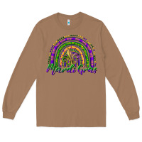 Toasted Coconut mardi gras rainbow and fleur de lis Long Sleeve Tee - RanaPortraitStore