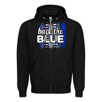 Black Back the blue brushstrokes Zipper Hoodie - Neo Western