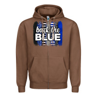 Chestnut Back the blue brushstrokes Zipper Hoodie - Neo Western