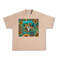 Burro bull skull sunflowers Urban Heavy Tee - RanaPortraitStore